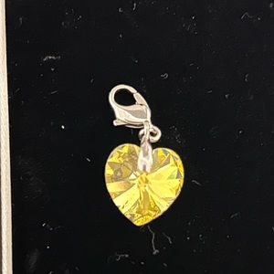 Swarovski Yellow Heart Crystal Pendant